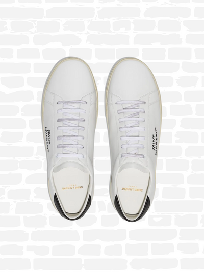 נעליים צבע לבן Saint Laurent SIGNA LOW TRAINERS