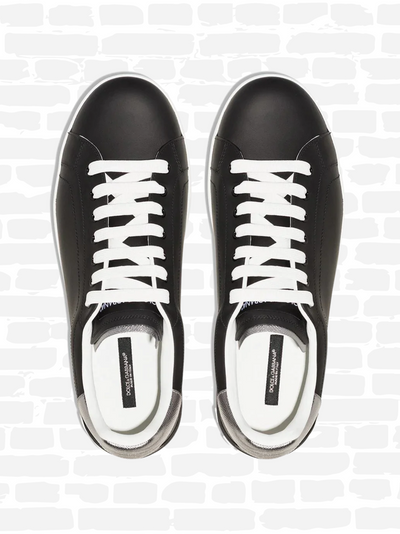 דולצ'ה גאבנה נעליים צבע שחור classic portofino sneakers