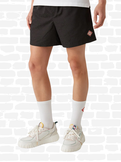 קזבלנקה בגד ים צבע שחור MONOGRAM-PATTERN