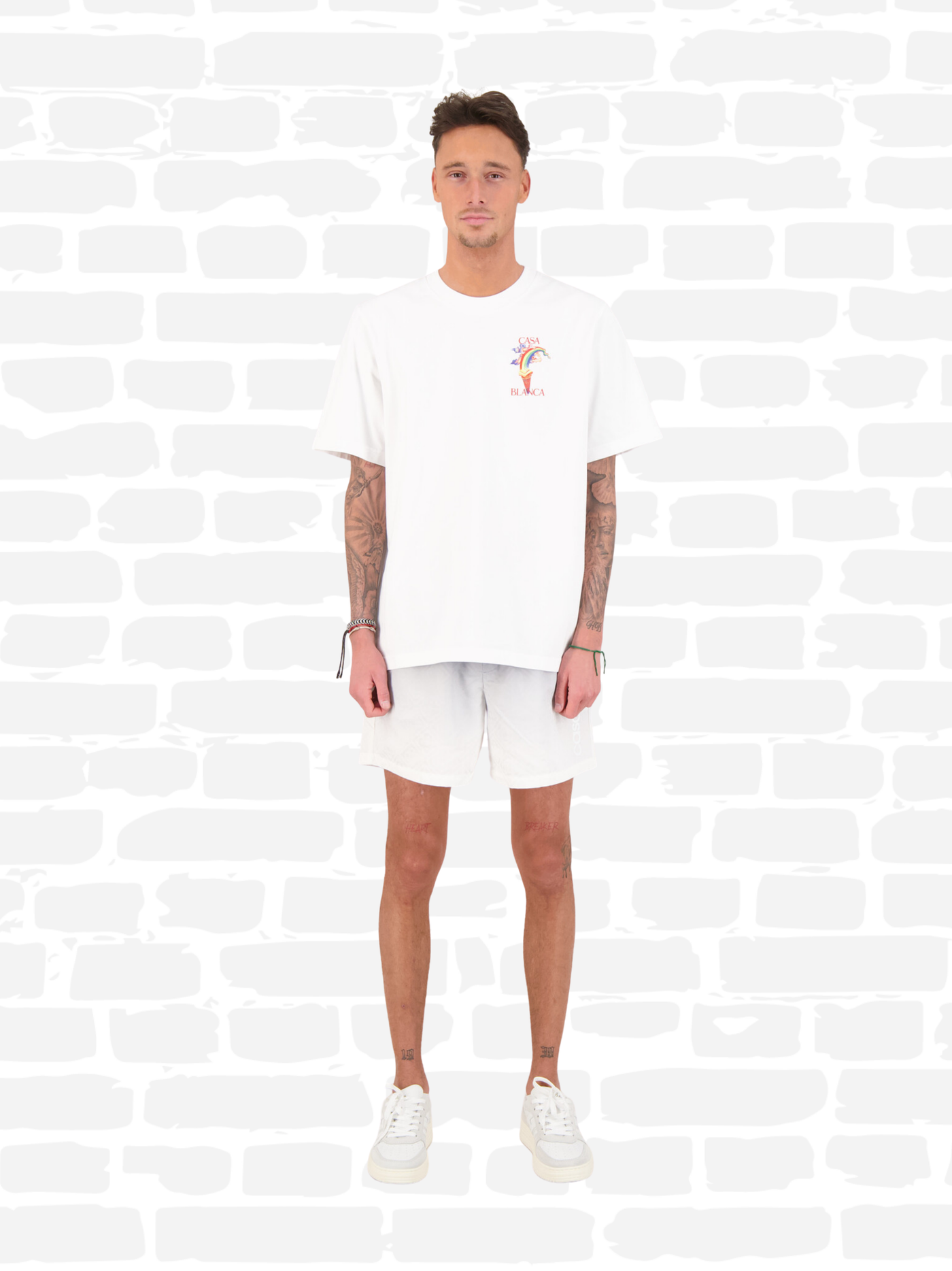 קזבלנקה בגד ים צבע אפור  MONOGRAM-PATTERN