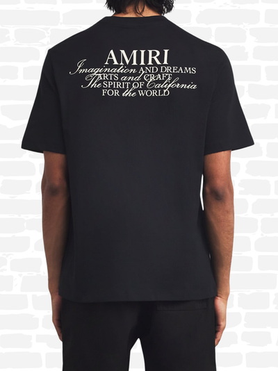 אמירי טי שירט צבע שחור COTTON SPIRIT LOGO