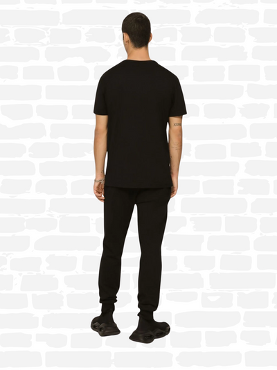 דולצ'ה גאבנה טי שירט צבע שחור LOGO TAG COTTON T-SHIRT