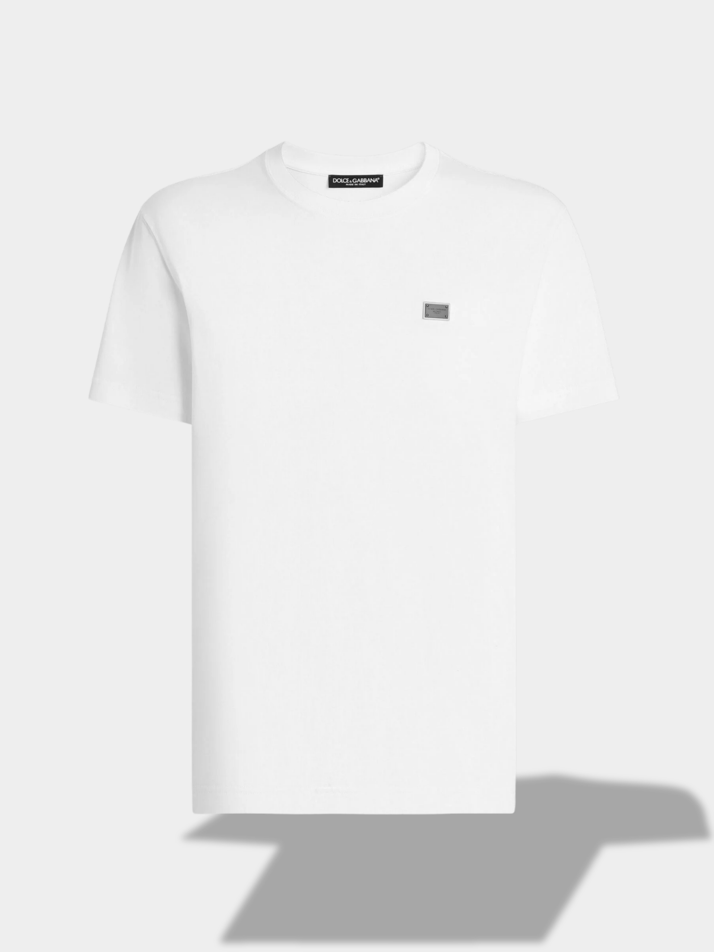 דולצ'ה גאבנה טי שירט צבע לבן LOGO TAG COTTON T-SHIRT