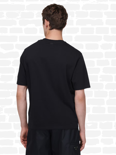 אמי פריז טי שירט צבע שחור LOGO-EMBROIDERED