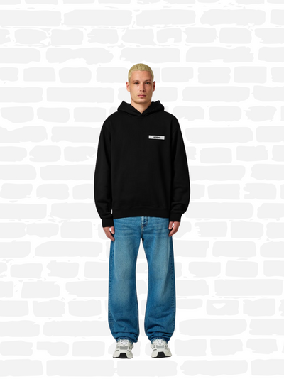 ג'קמוס סווטשירט צבע שחור LOGO COTTON GROS GRAIN HOODIE