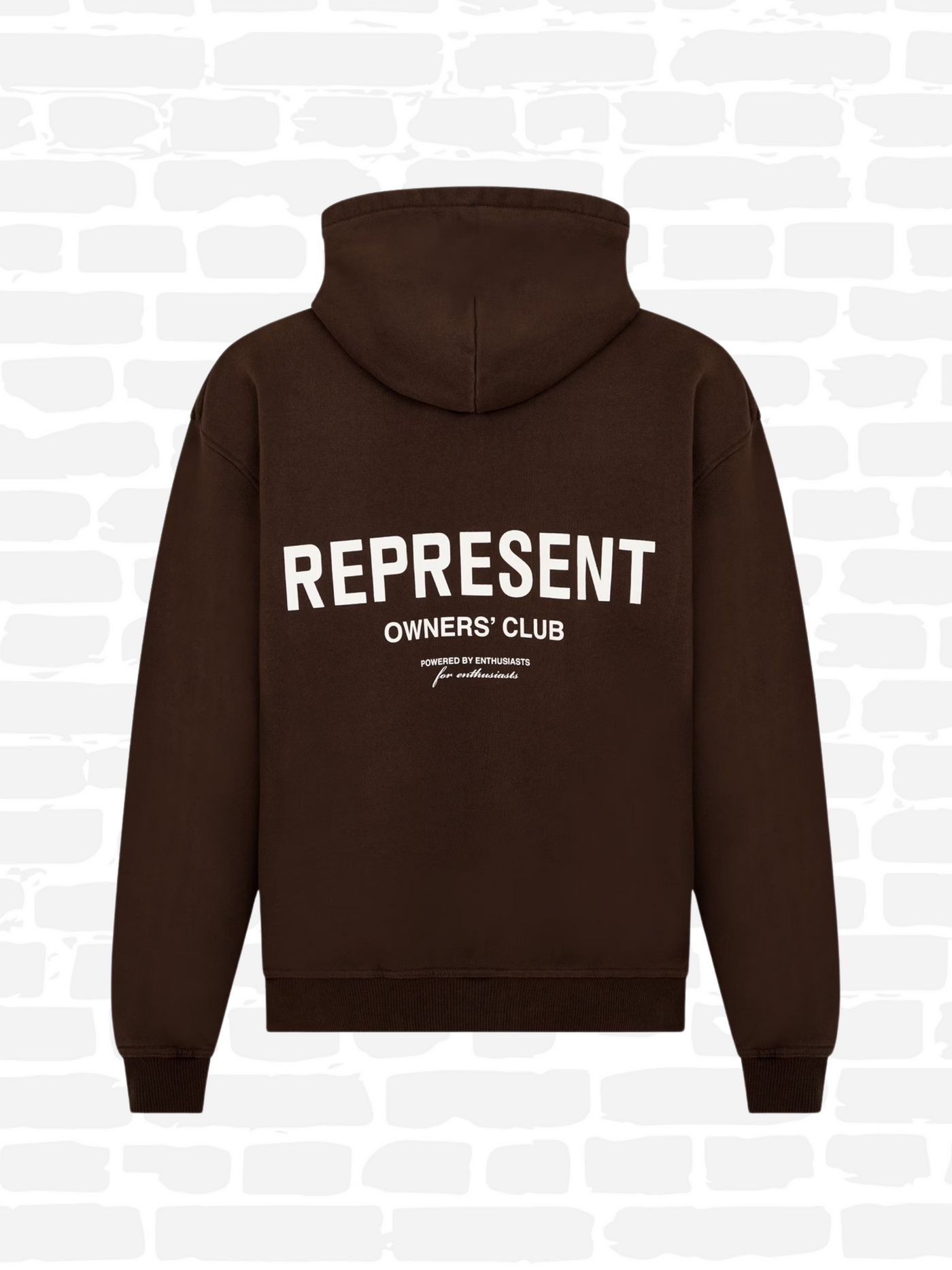 Sweat à capuche marron représentant le sweat à capuche OWNERS CLUB