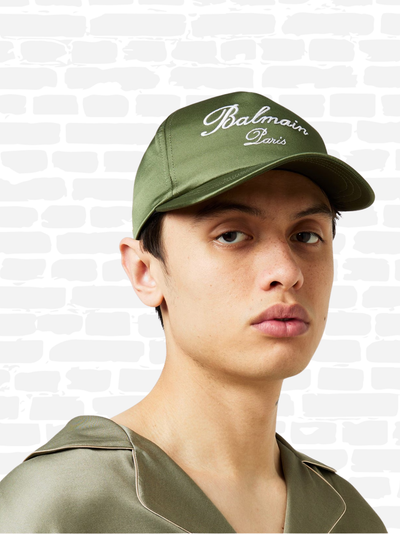 באלמין כובע צבע ירוק SIGNATURE EMBROIDERED CAP