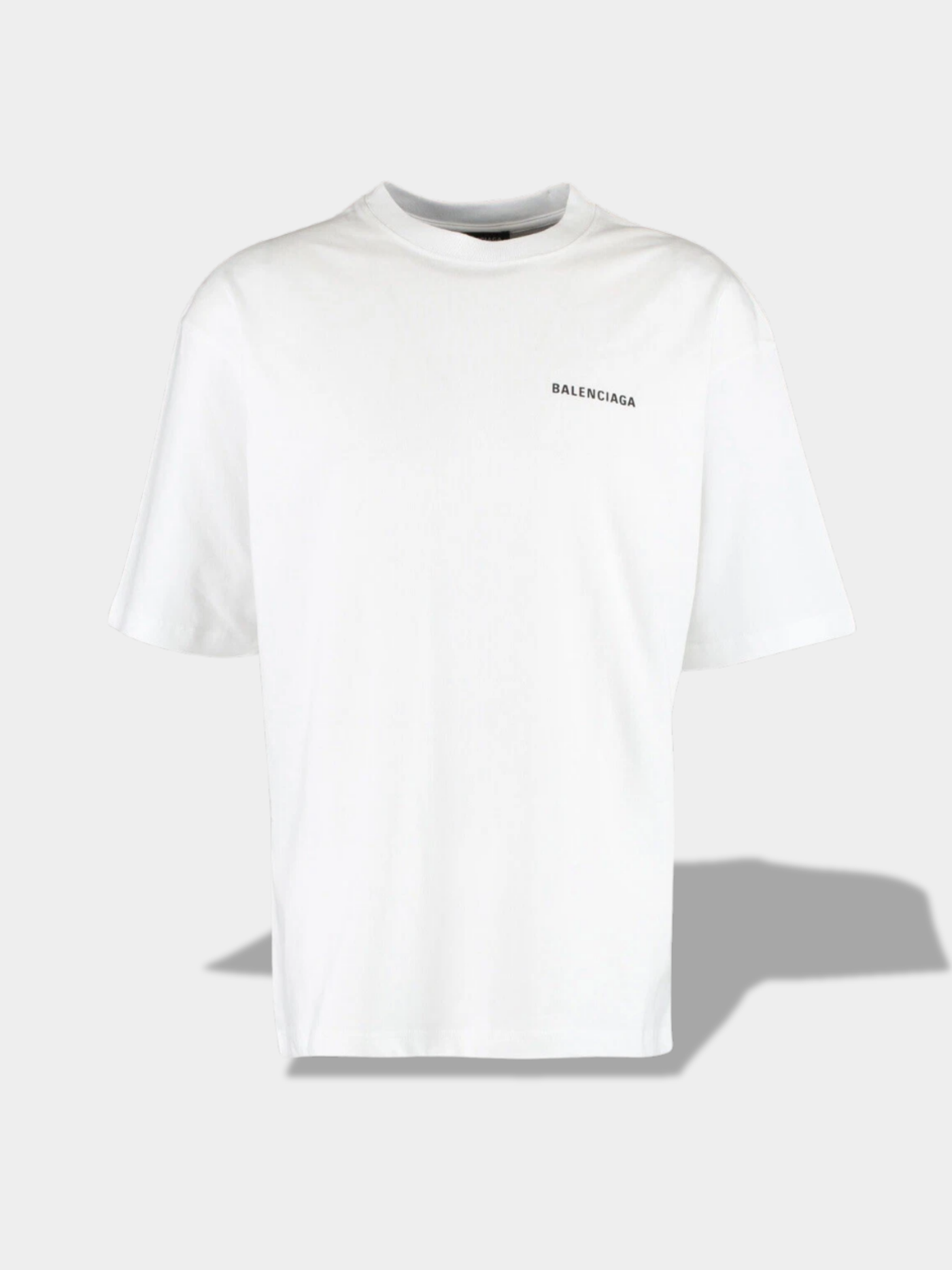 בלנסיאגה טי שירט צבע לבן BADGE LOGO T-SHIRT