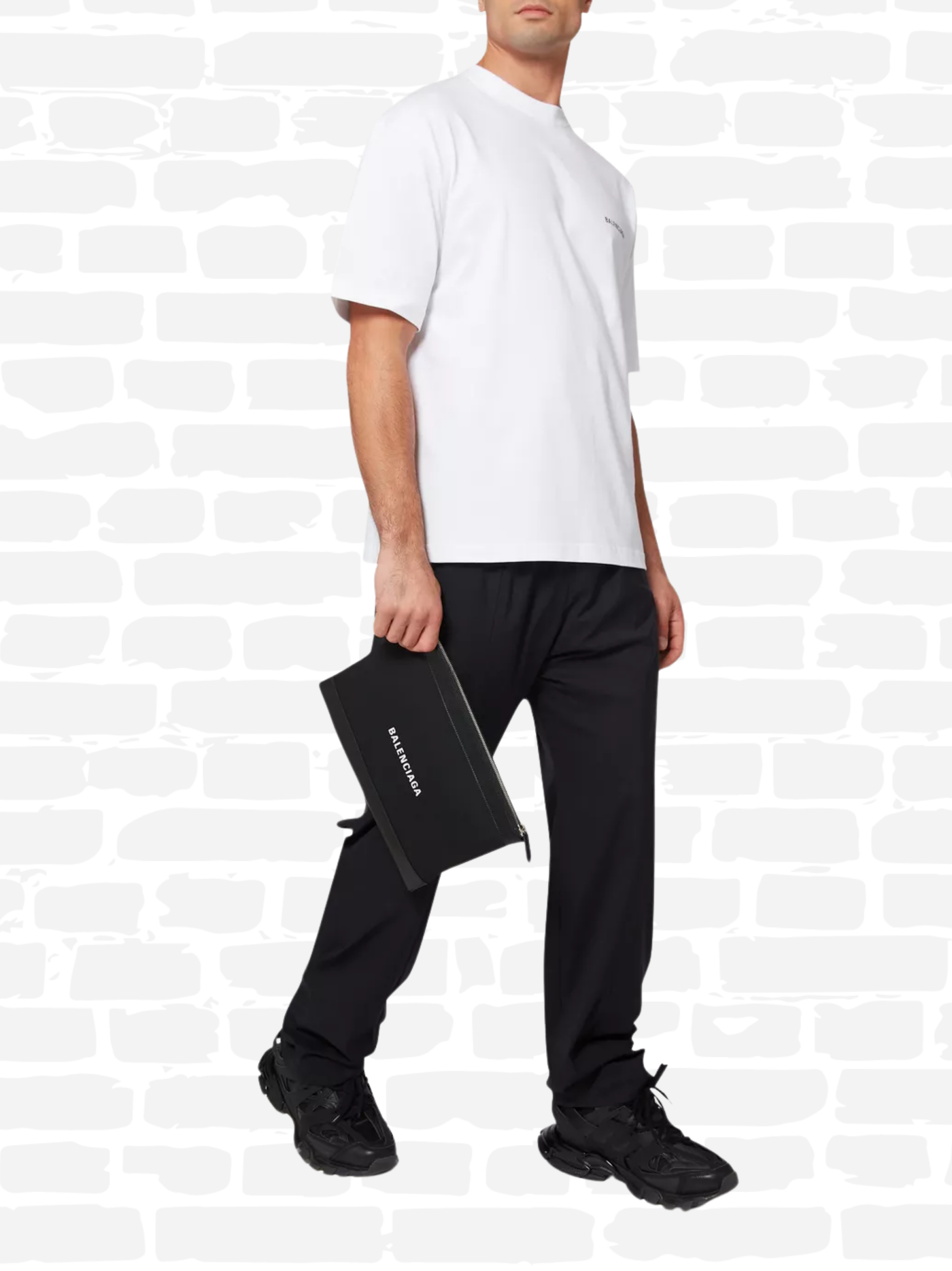 בלנסיאגה טי שירט צבע לבן BADGE LOGO T-SHIRT