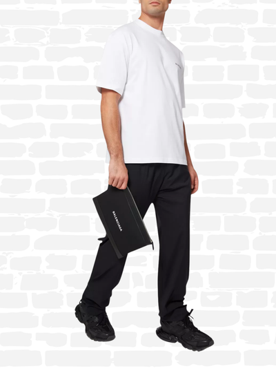 בלנסיאגה טי שירט צבע לבן BADGE LOGO T-SHIRT