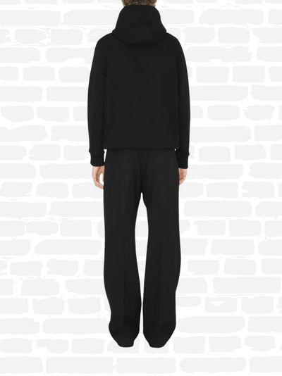 ברברי סווטשירט צבע שחור embroidered-EKD logo-print hoodie