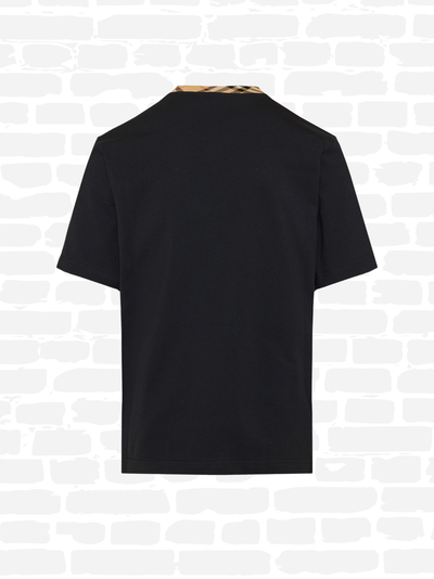 ברברי טי שירט צבע שחור COTON AVEC CHECK