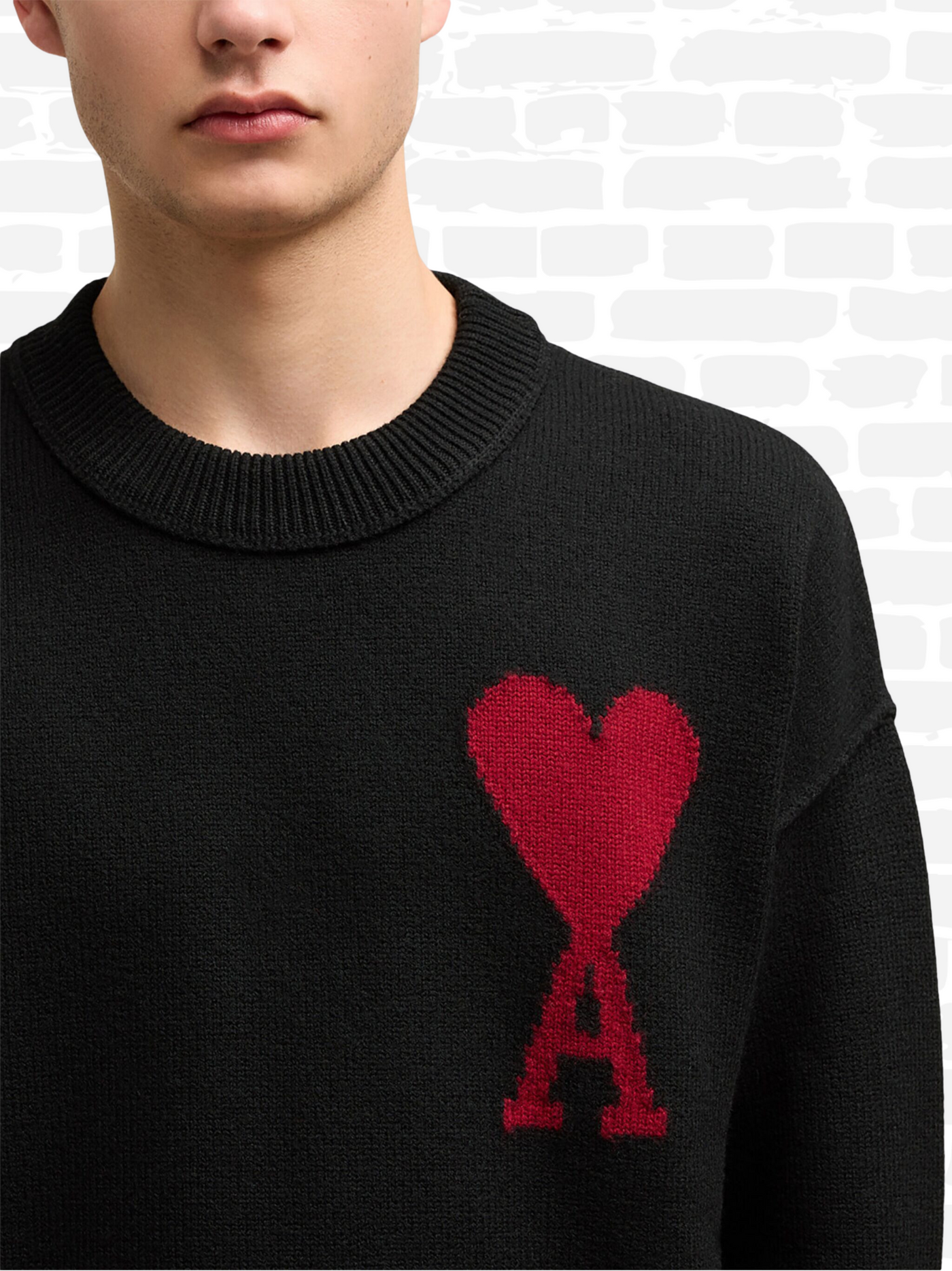 אמי פריז טי סווטשירט צבע שחור DE COEUR SWEATSHIRT