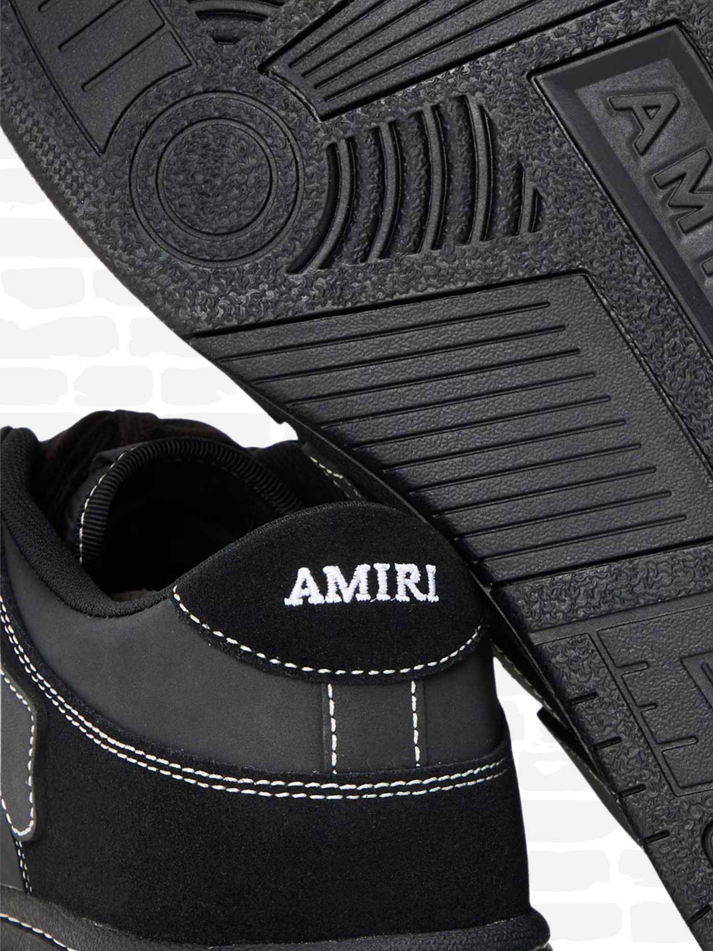 אמירי נעליים צבע שחור SKELETON TOP LOW TRAINERS