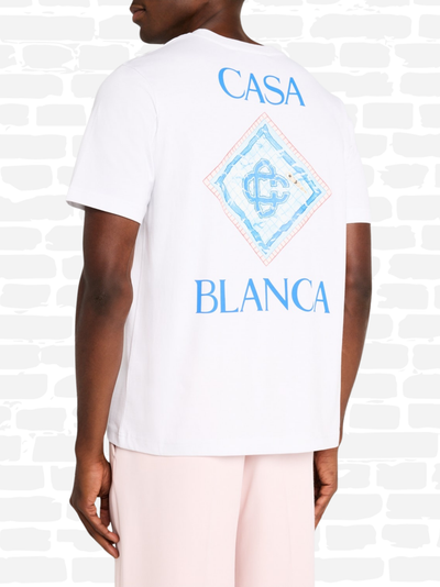 קזבלנקה טי שירט צבע לבן LOGO PRINT T-SHIRT WHITE