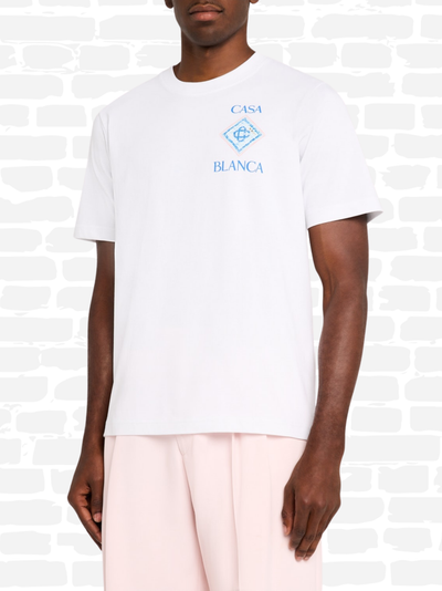 קזבלנקה טי שירט צבע לבן LOGO PRINT T-SHIRT WHITE