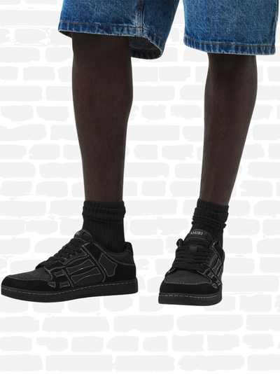 אמירי נעליים צבע שחור SKELETON TOP LOW TRAINERS