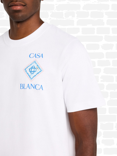 קזבלנקה טי שירט צבע לבן LOGO PRINT T-SHIRT WHITE