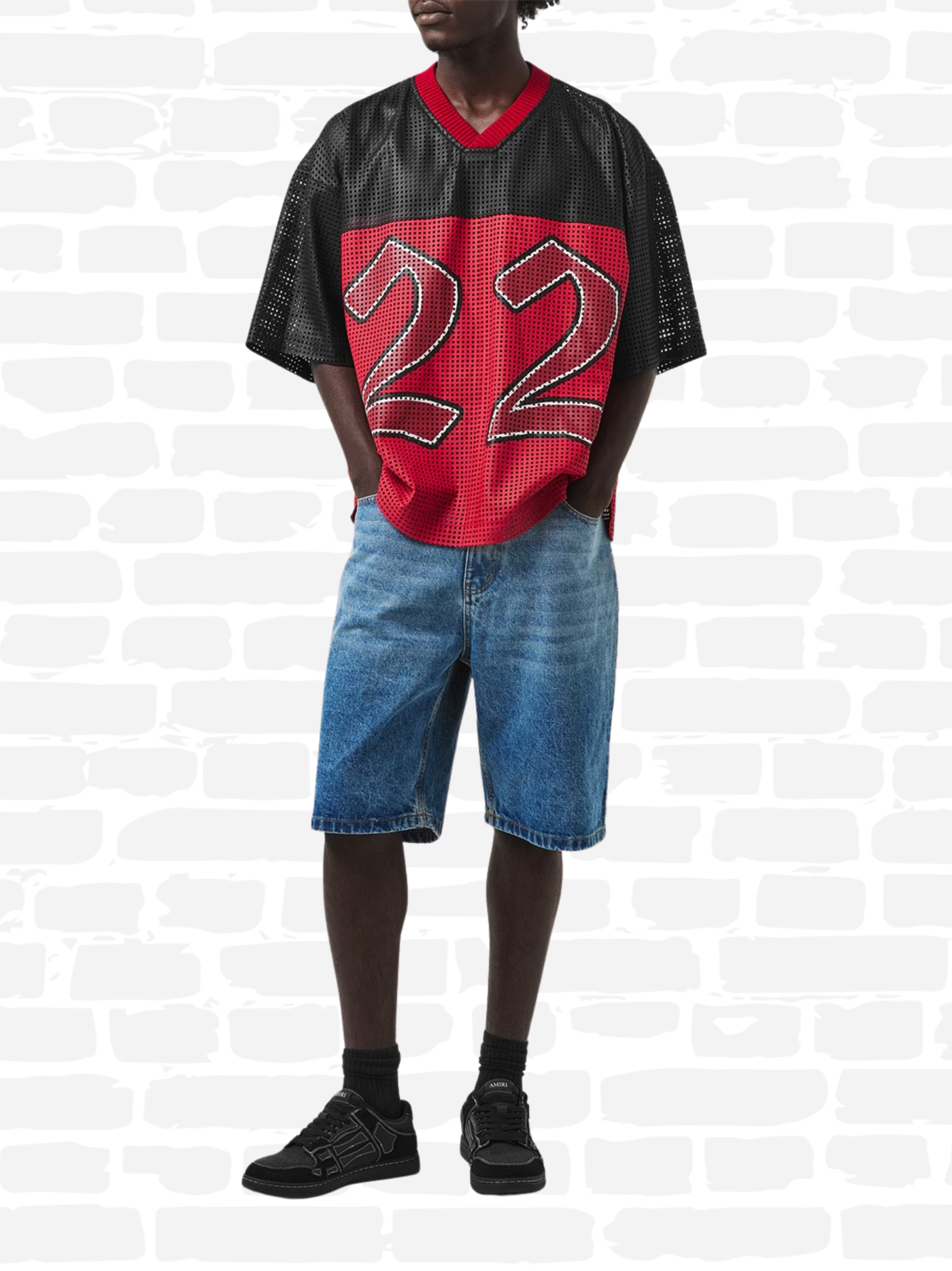 אמירי נעליים צבע שחור SKELETON TOP LOW TRAINERS