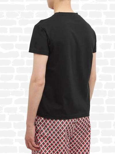 ולנטינו טי שירט צבע שחור Chest logo-print T-shirt