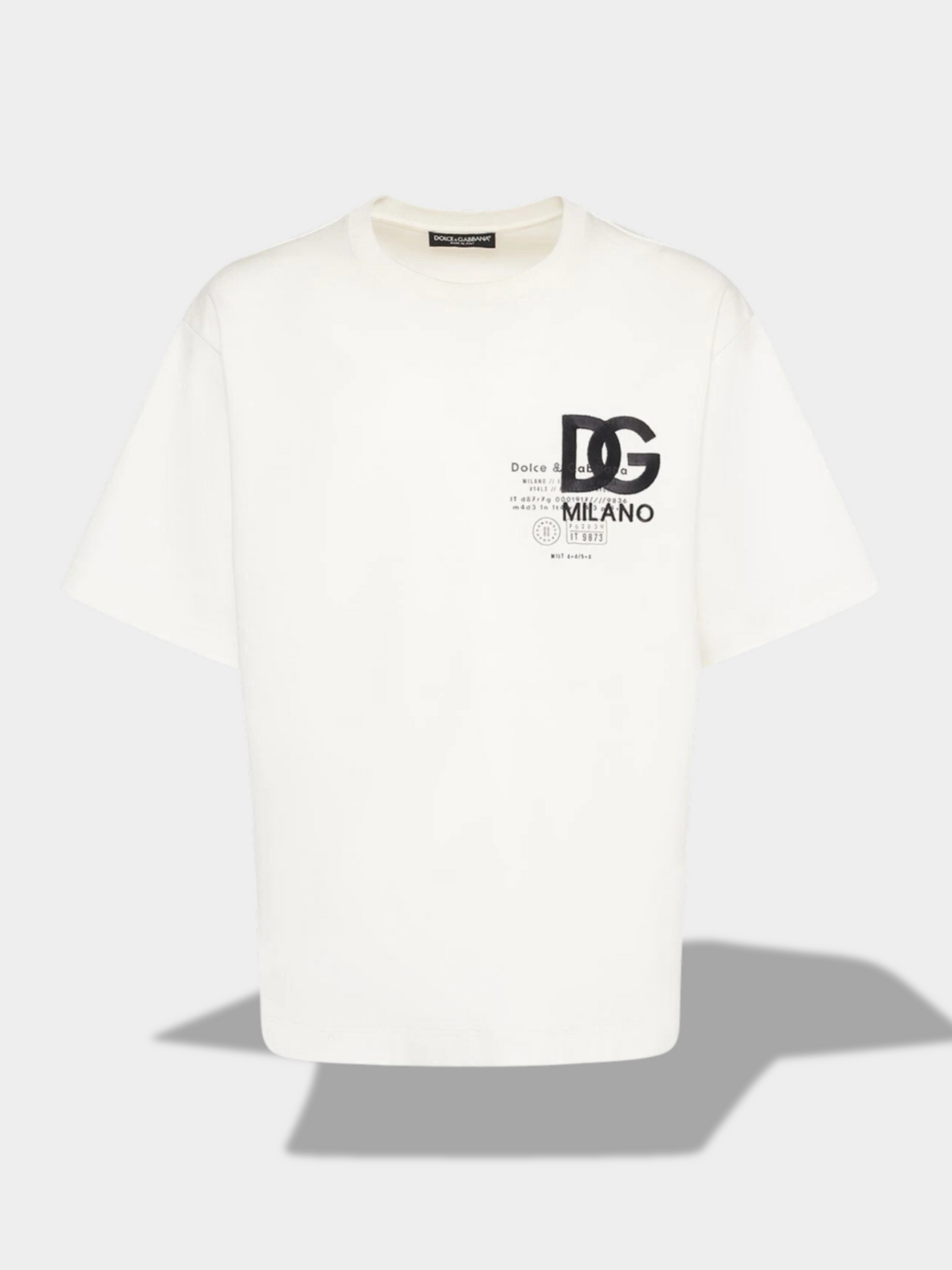 T-shirt Dolce Gabbana couleur blanche T-shirt broderies et imprimés