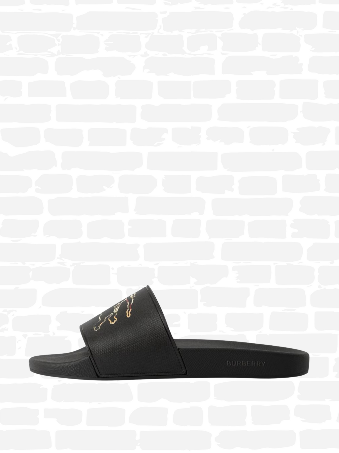 Chaussons Burberry couleur noir BURB FURLEY SLIDER SN34 