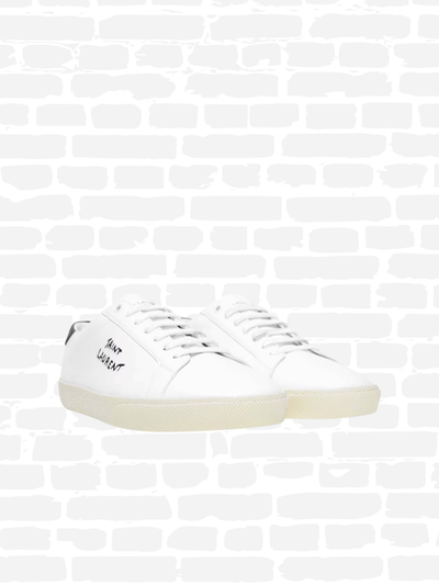 נעליים צבע לבן Saint Laurent SIGNA LOW TRAINERS
