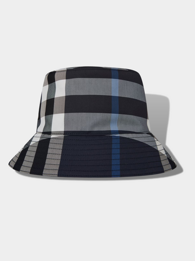 ברברי כובע באקט צבע כחול BURB CHECK BUCKET SN34