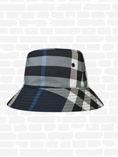 ברברי כובע באקט צבע כחול BURB CHECK BUCKET SN34