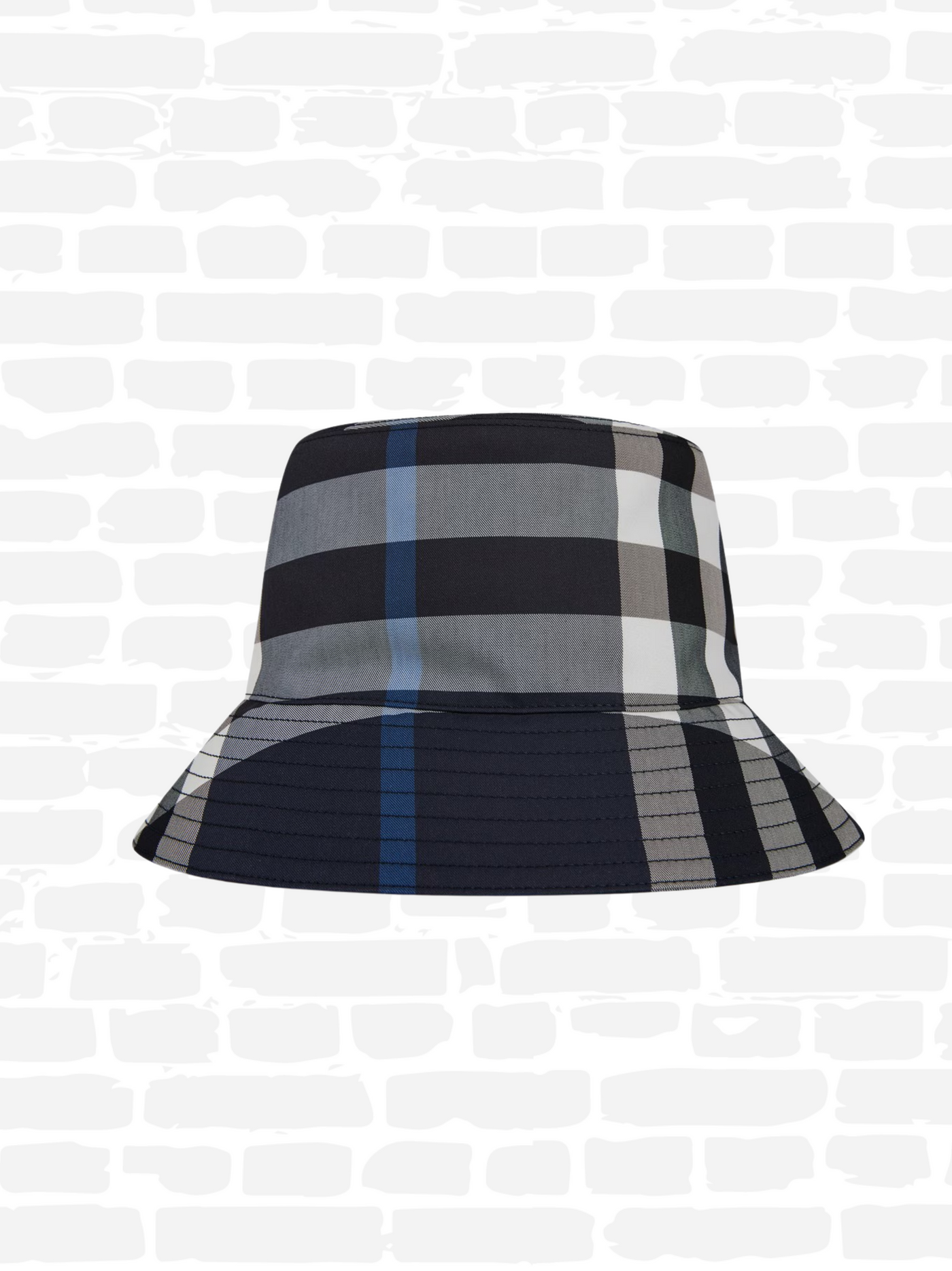 Chapeau bob Burberry couleur bleu BURB CHECK BUCKET SN34 