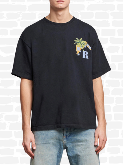 Tee shirt route couleur noir Tee shirt Moonlight Tropics