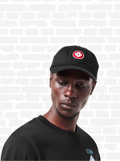 קזבלנקה כובע צבע שחור Casa Round Logo Cap