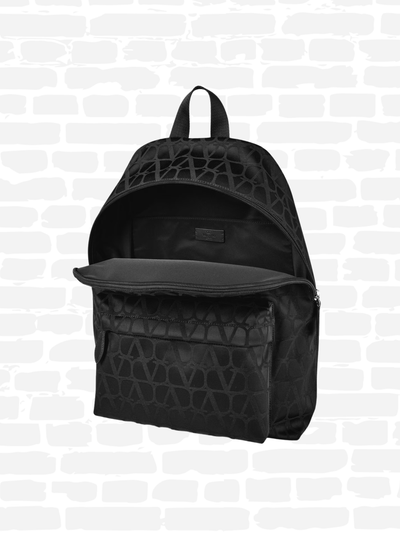 ולנטינו תיק גב  צבע שחור TOILE BACKPACK