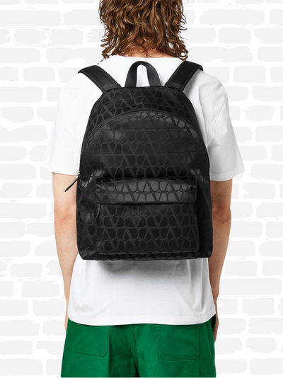ולנטינו תיק גב  צבע שחור TOILE BACKPACK