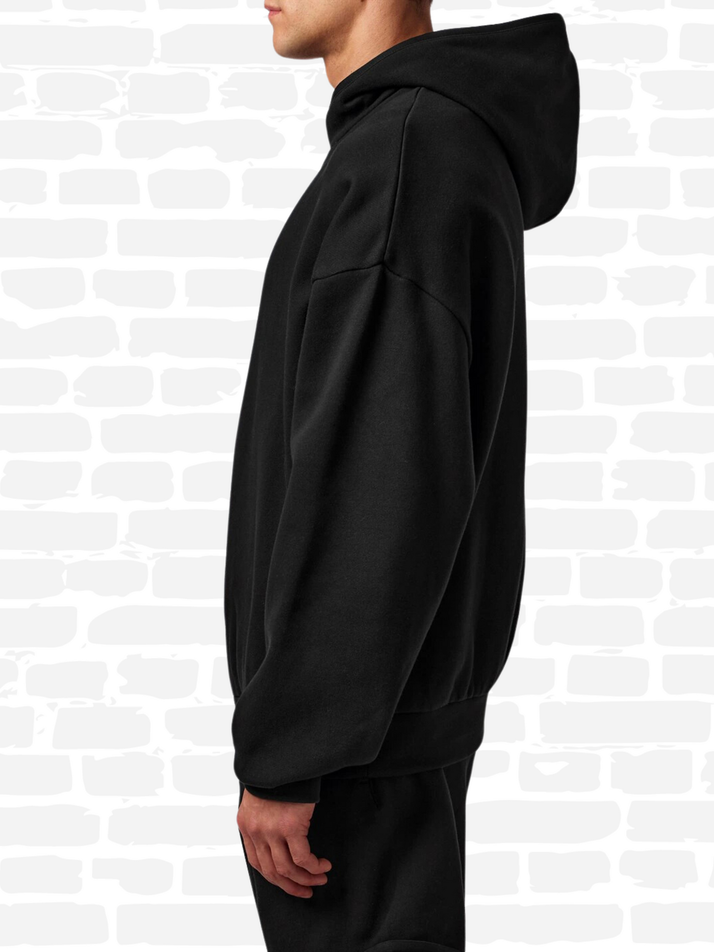 אססנסטיאל סווטשירט קפוצ'ון צבע שחור SPRING TAB HOODIE