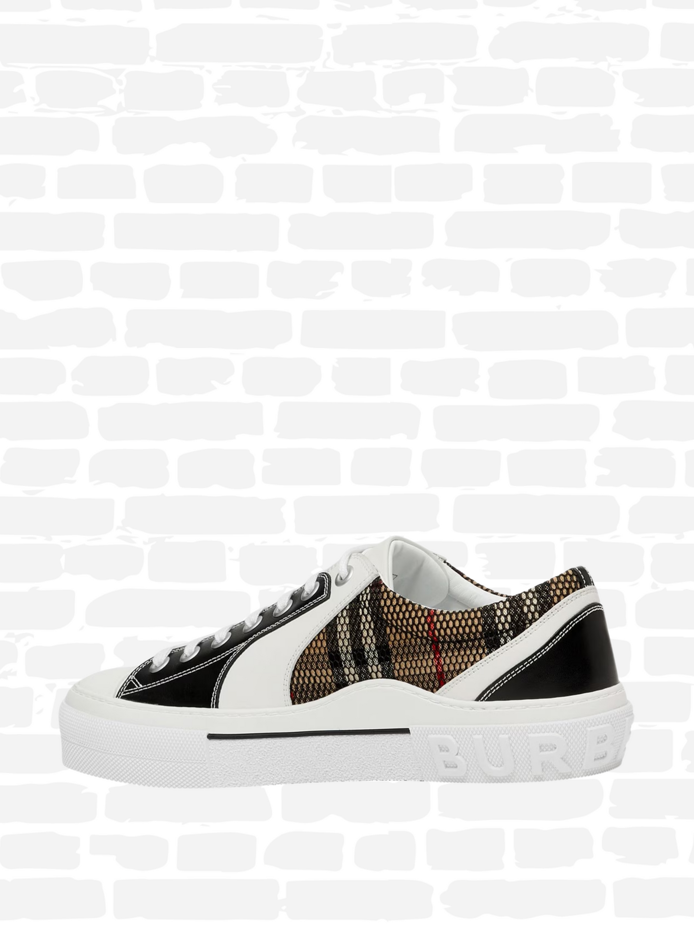 Chaussures Burberry Baskets KAI à imprimé carreaux marron et noir 