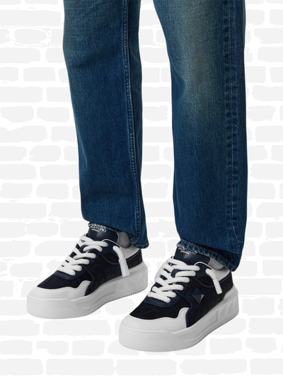 ולנטינו נעליים צבע שחור XL LOW SNEAKERS