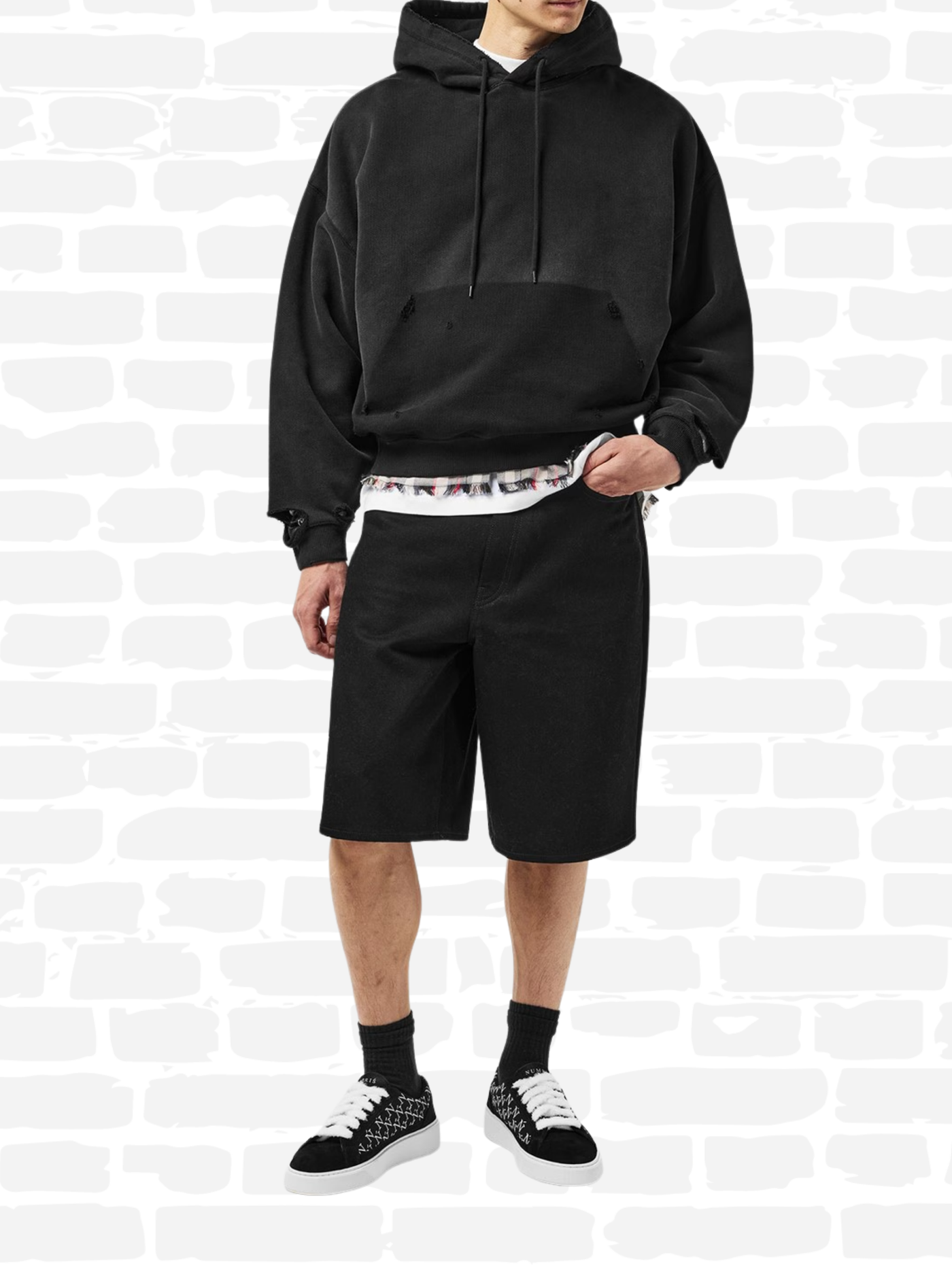 נומריס  נעליים צבע שחור LOW TRAINERS