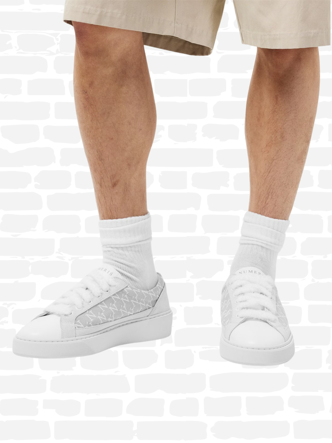 נומריס  נעליים צבע אפור LOW TRAINERS