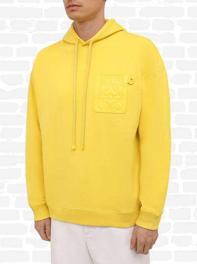 לואוי סווטשירט צבע צהוב ANAGRAM PATCH HOODIE