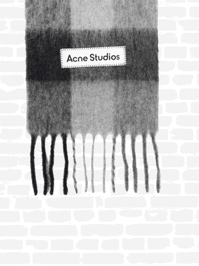 אקנה סטודיוס צעיף משבצות צבע אפור ACNE VALLY