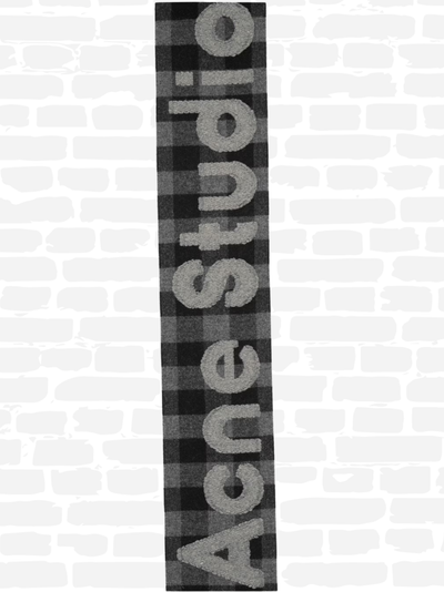 אקנה סטודיוס צעיף משבצות צבע אפור ACNE VEDA