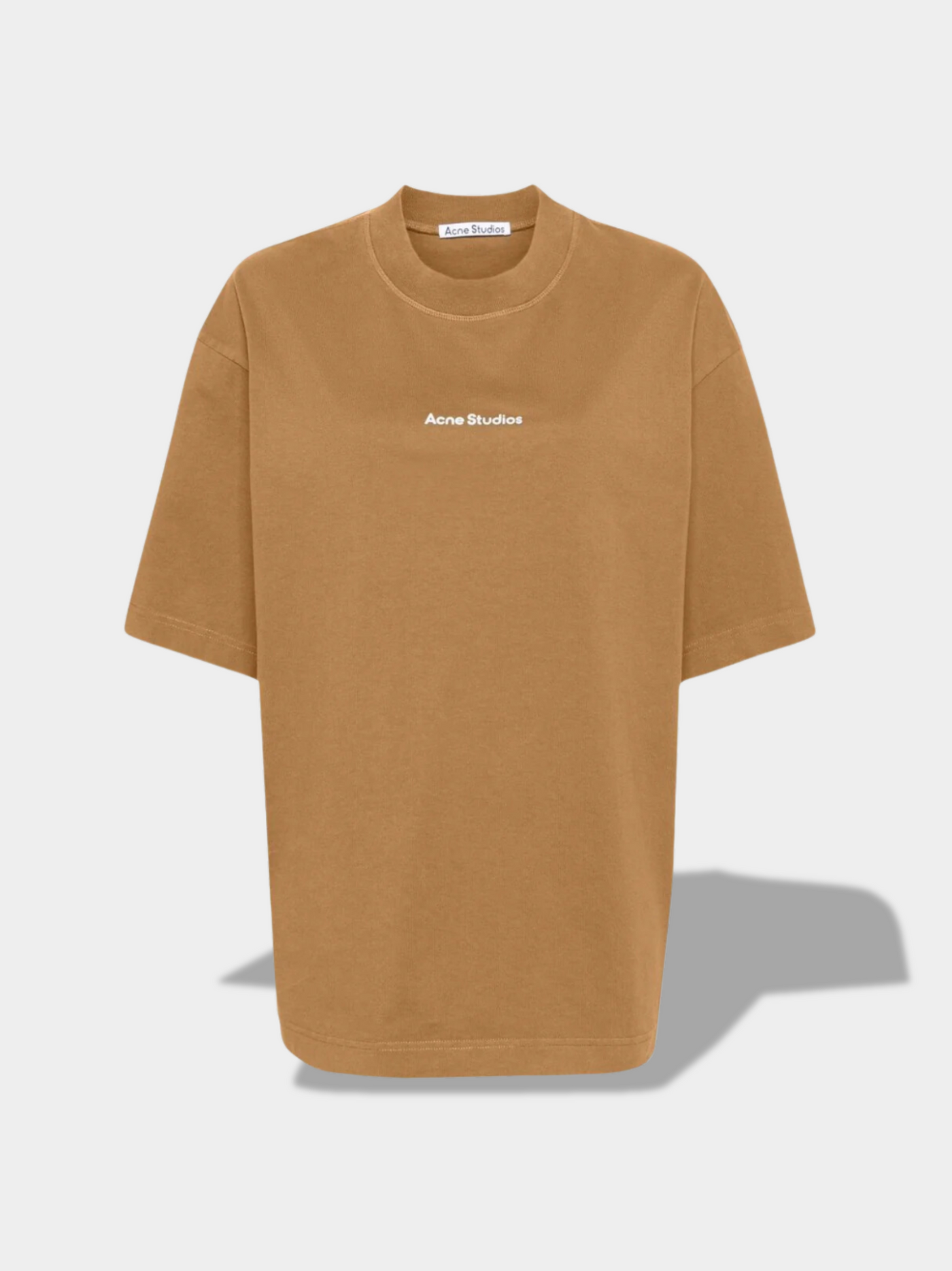 Acne Studios T-shirt T-shirt en coton à logo imprimé couleur marron