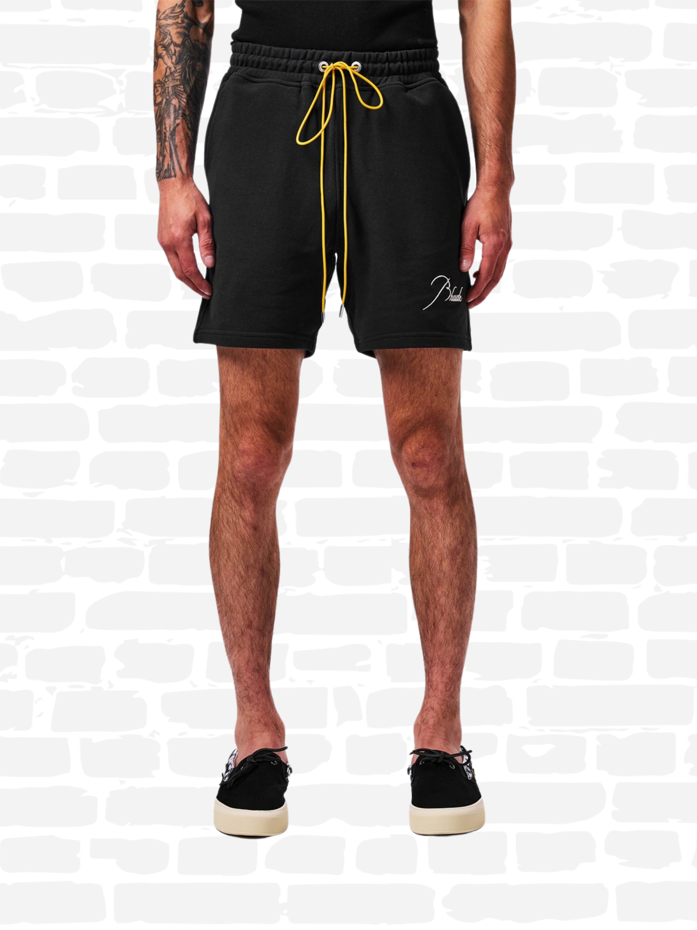 רוד מכנס צבע שחור PIQUE SHORTS