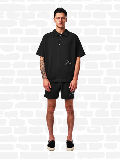 רוד מכנס צבע שחור PIQUE SHORTS