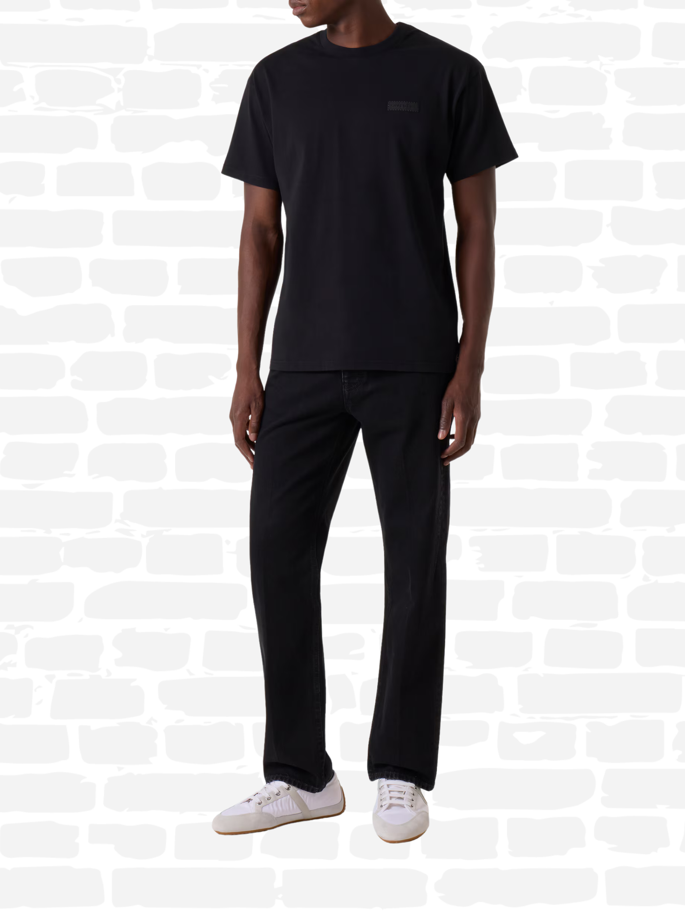 ז'יבנשי טי שירט צבע שחור GIV TAB CREW