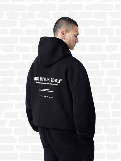 אמקיי איי סווטשירט קפוצ'ון צבע שחור DESIGN STUDIO