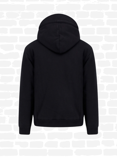 סלין סווטשירט צבע שחור ZIPPED QUILTED HOODIE