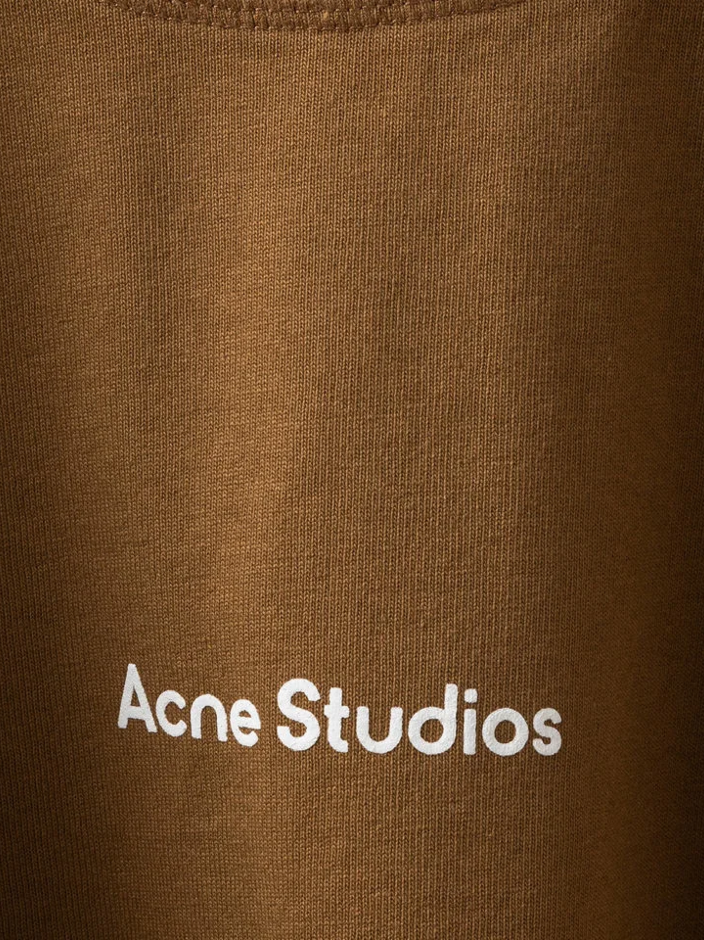 Acne Studios T-shirt T-shirt en coton à logo imprimé couleur marron