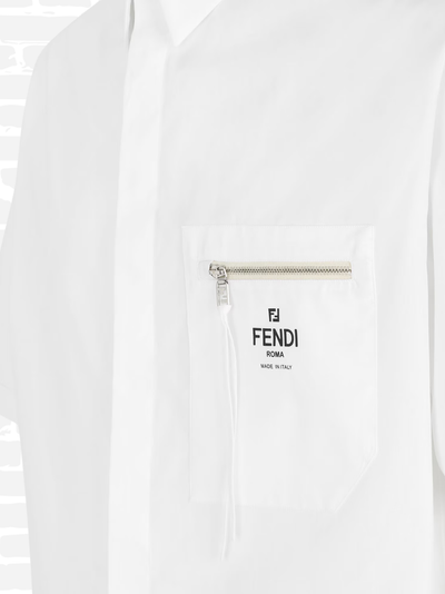 פנדי שירט צבע לבן WHITE COTTON SHIRT